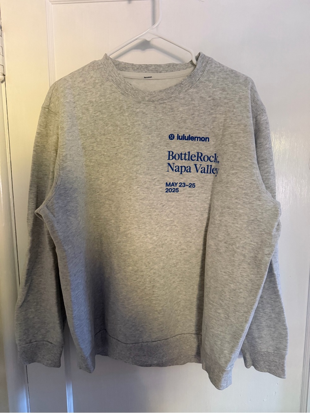 Lululemon BottleRock Napa Valley Gray Crewneck Sweatshirt
